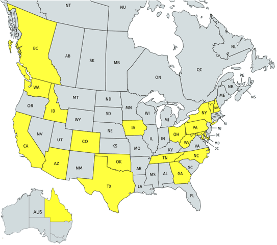 Location of Lantana Group Employees