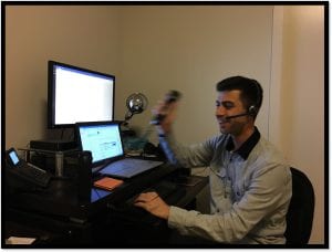 Blog author, Eric Parapini, at his home-office.